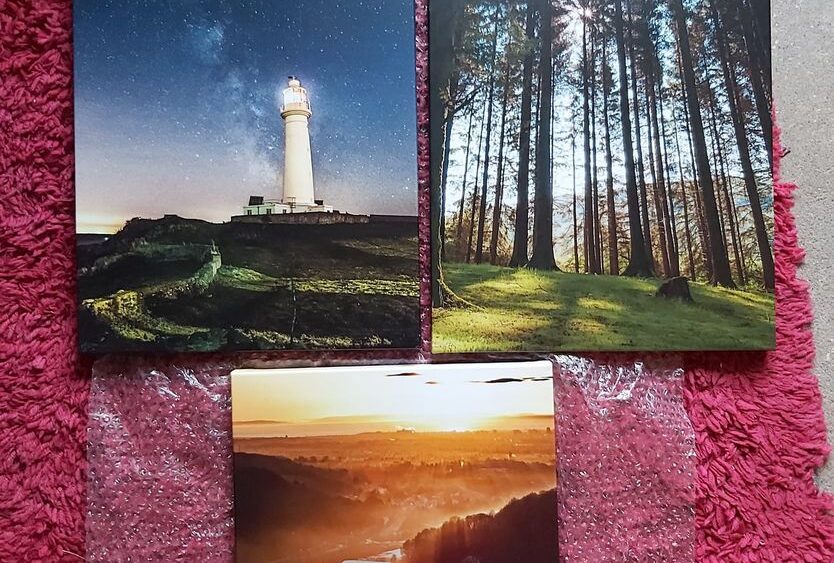Canvas print of Flatholm island, Taffs Well and Brecon Beacons.