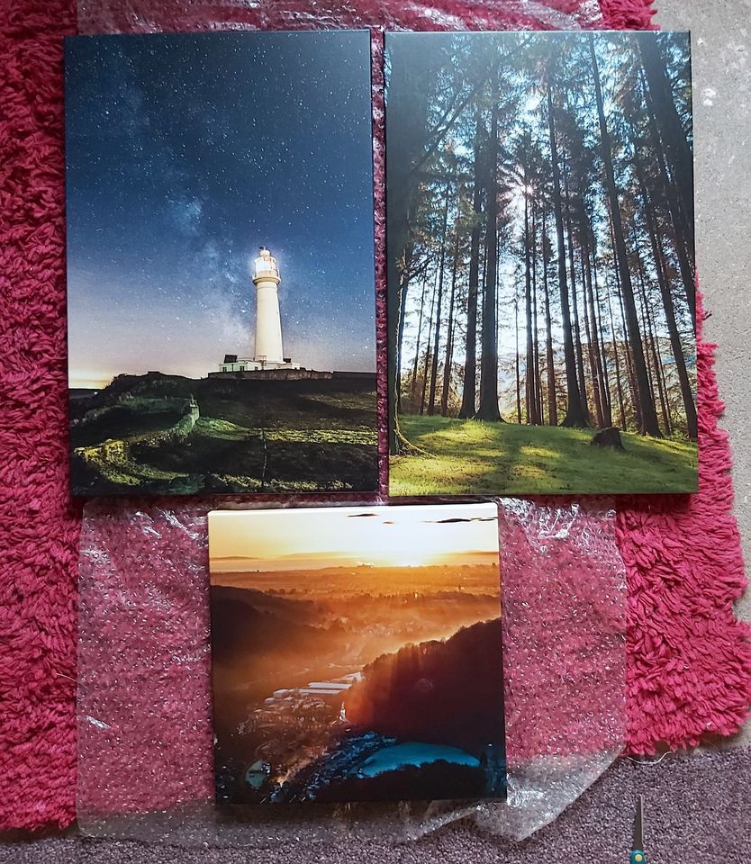 Canvas print of Flatholm island, Taffs Well and Brecon Beacons.