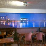 Cefn Mably Hotel Wall Display of Penarth Pier at Night (2)