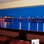 Cefn Mably Hotel Wall Display of Penarth Pier at Night