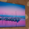 Example canvas print of Cardiff Bay Barrage at sunset