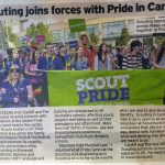Flags Scot support at Pride Cymru Parade; Stock images for the South Wales Echo