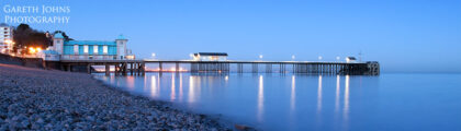 Night time panoramic of Penarth Pier