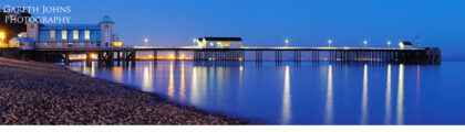 Panoramic of Penarth Pier at dusk