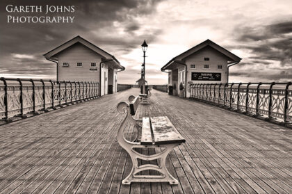 Penarth Pier black and white