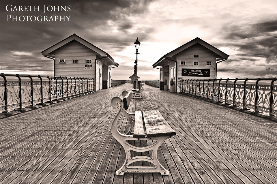 Penarth Pier black and white