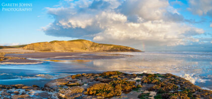 Southern down beach with rainbow