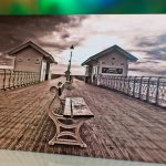 Black and white Greeting cards of Penarth Pier